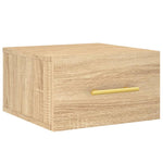 Veggmontert Nattbord Sonoma Eik 35X35X20 Cm