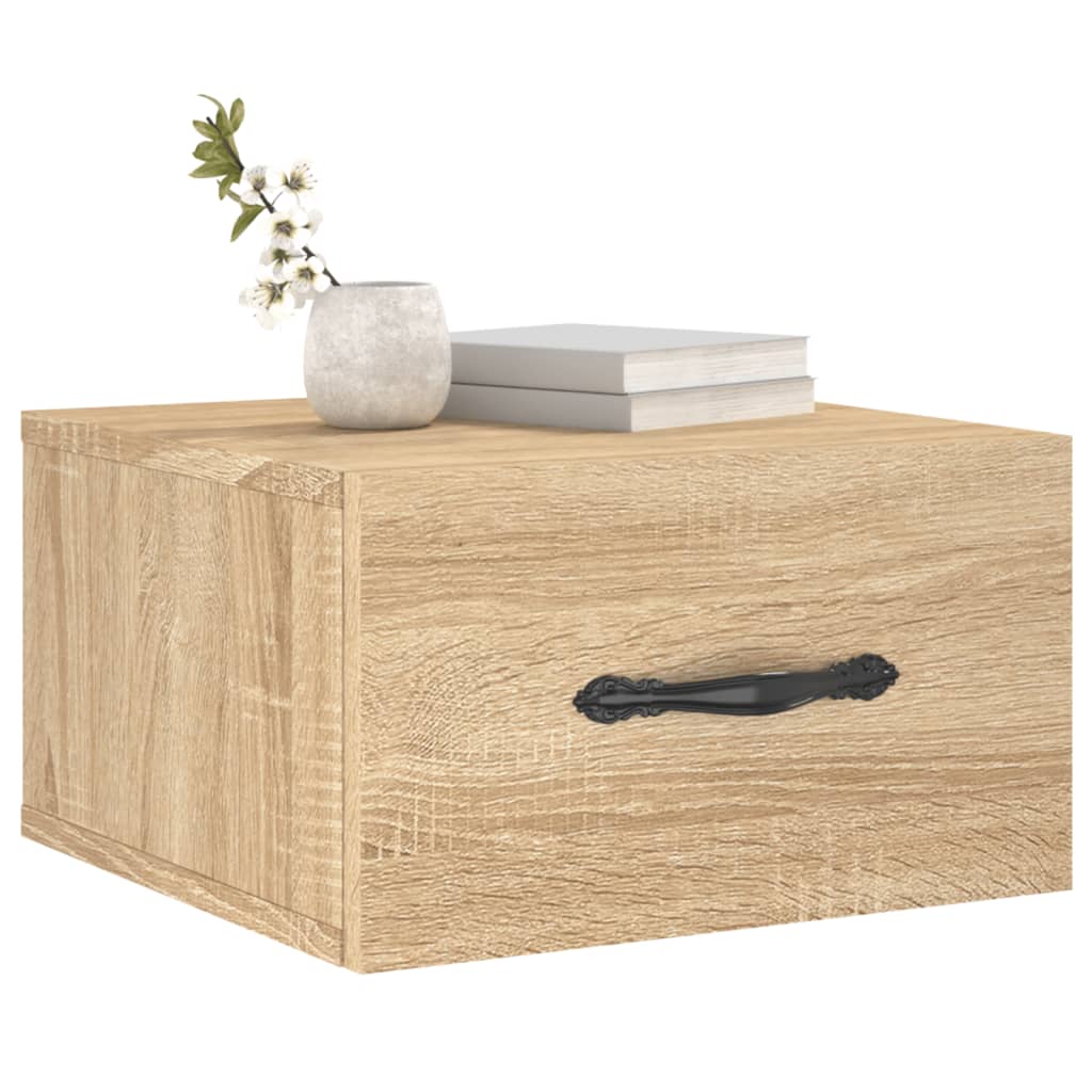 Veggmontert Nattbord Sonoma Eik 35X35X20 Cm