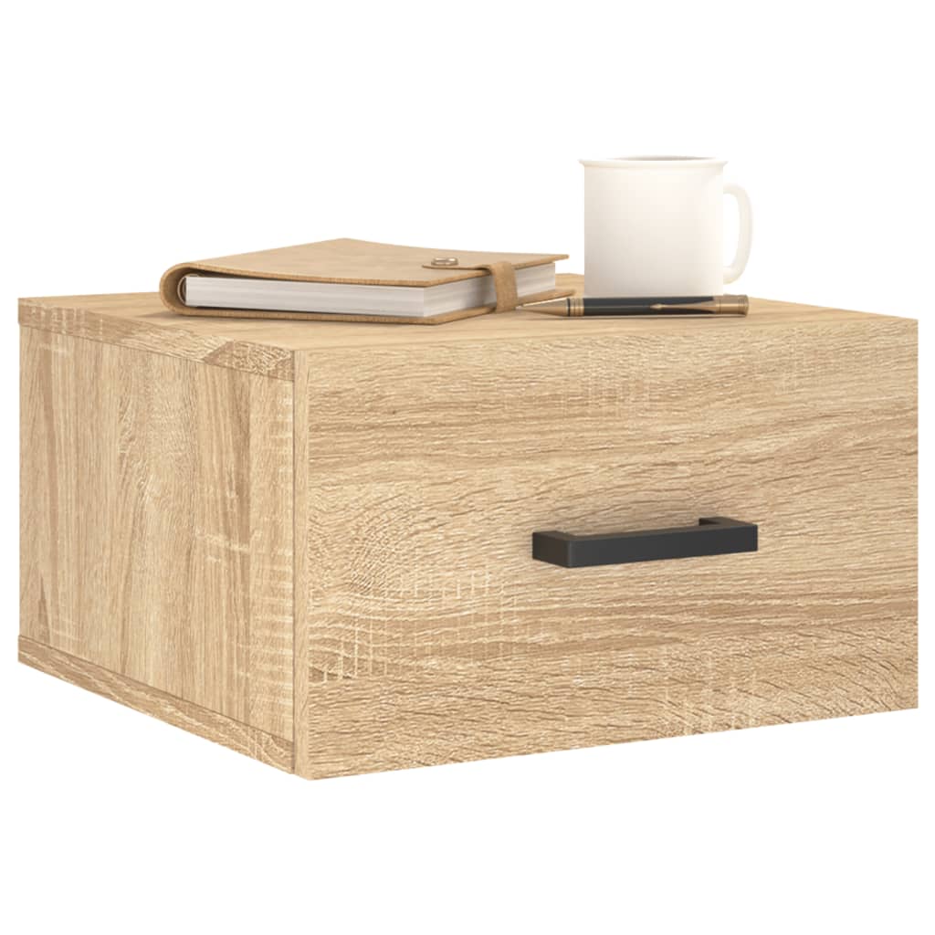 Veggmontert Nattbord Sonoma Eik 35X35X20 Cm