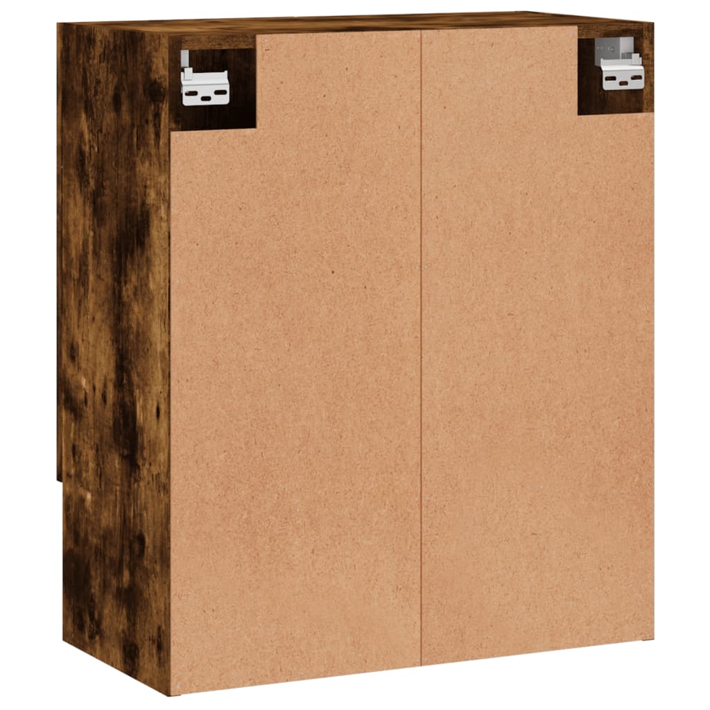 Veggskap Røkt Eik 60X31X70 Cm Konstruert Tre