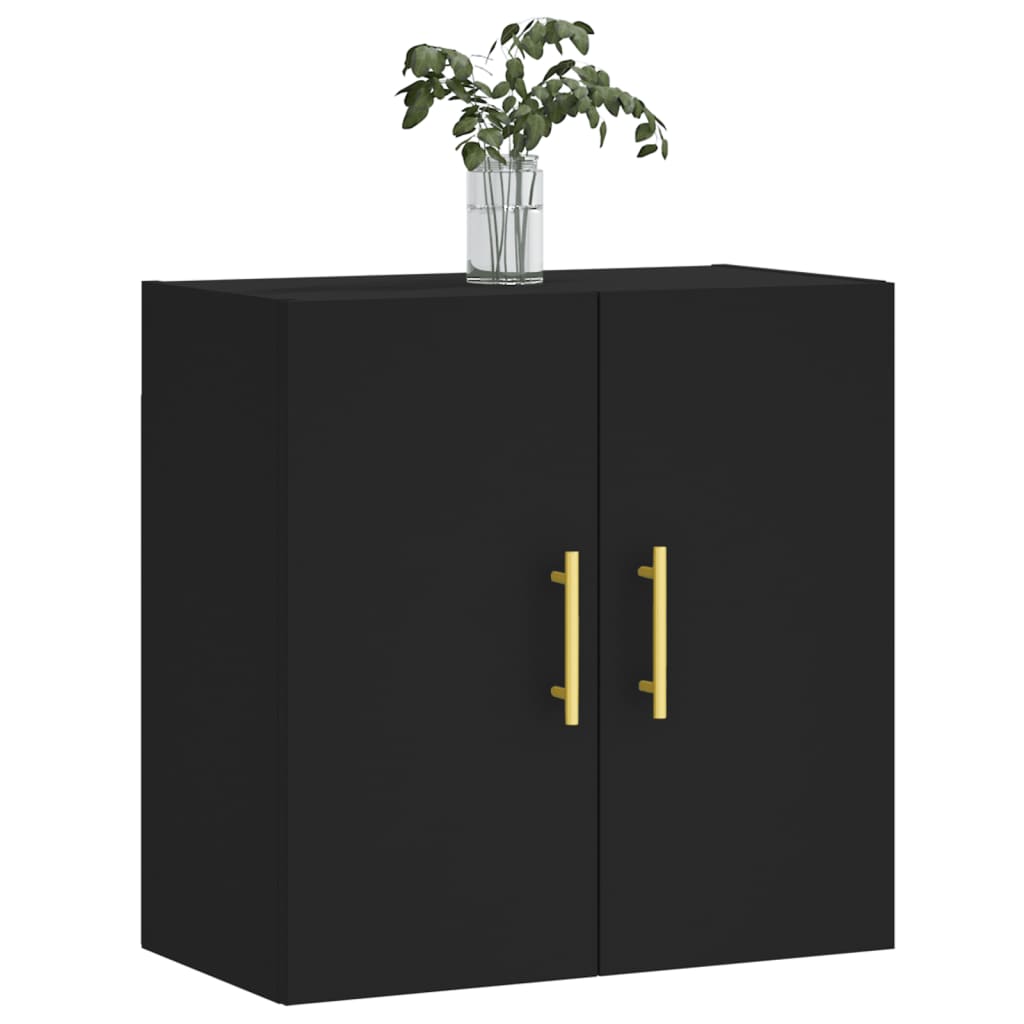 Veggskap Svart 60X31X60 Cm Konstruert Tre
