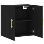 Veggskap Svart 60X31X60 Cm Konstruert Tre