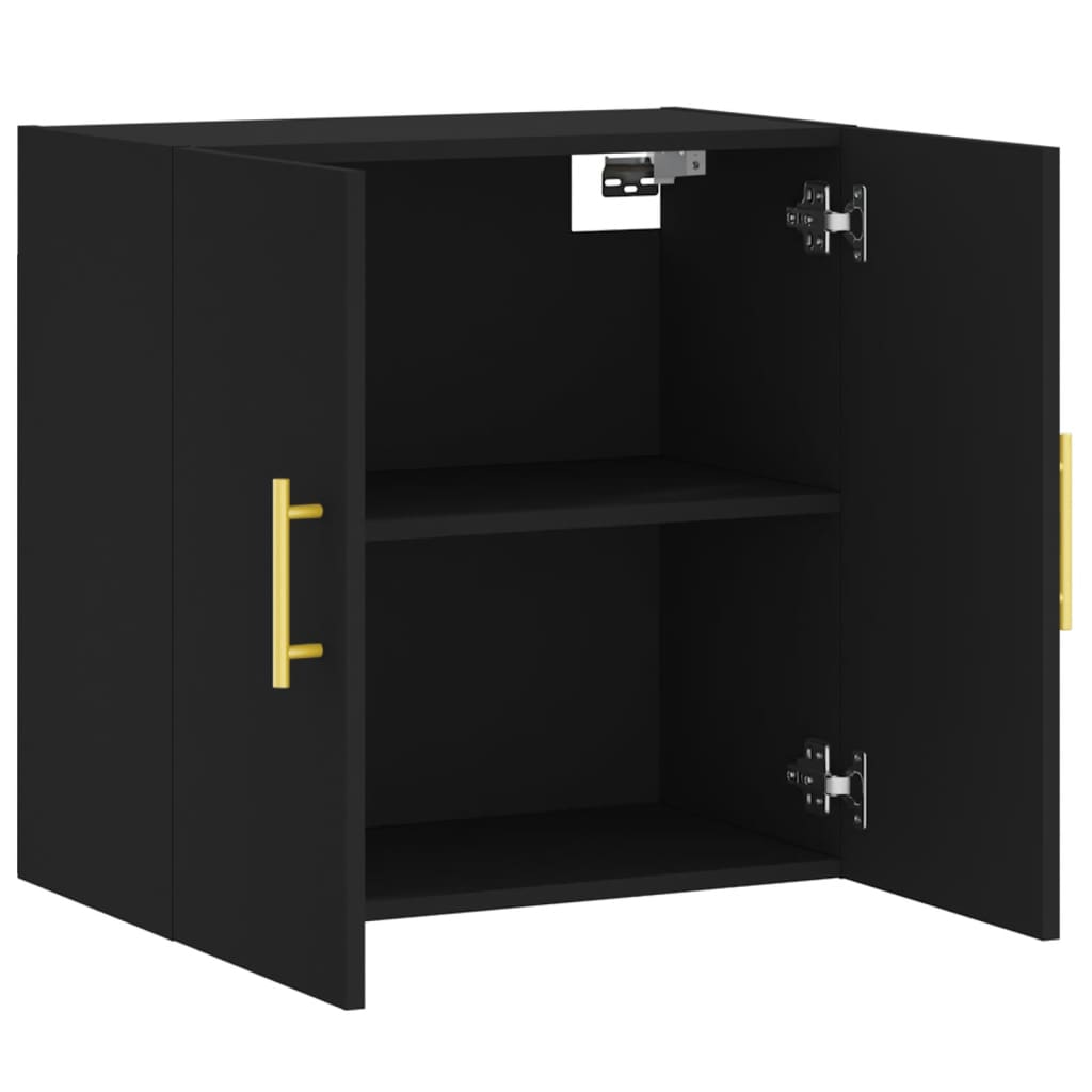 Veggskap Svart 60X31X60 Cm Konstruert Tre