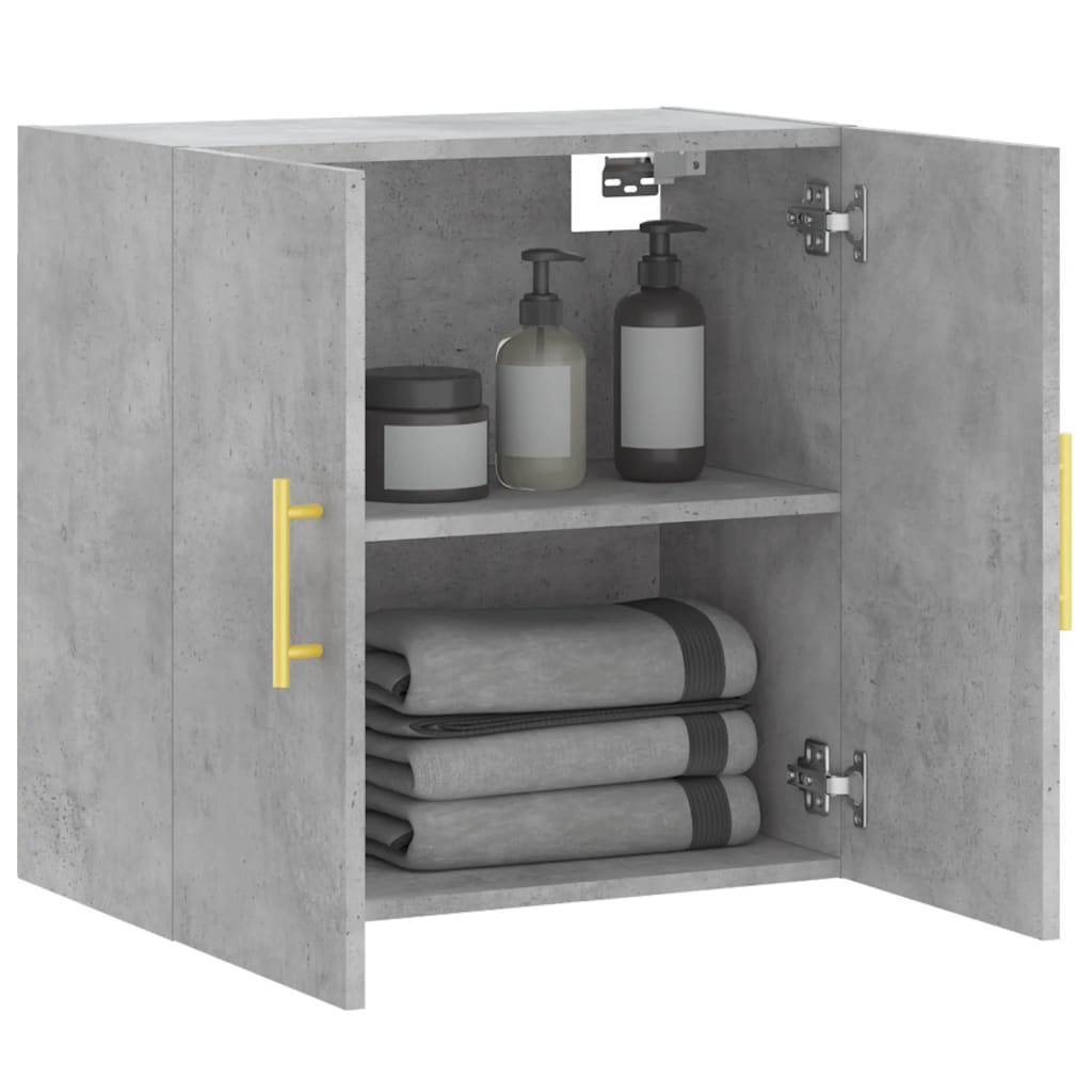 Veggskap Betonggrå 60X31X60 Cm Konstruert Tre