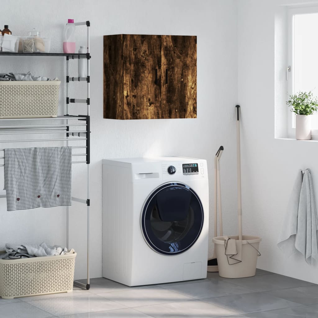 Veggskap Røkt Eik 60X31X60 Cm Konstruert Tre