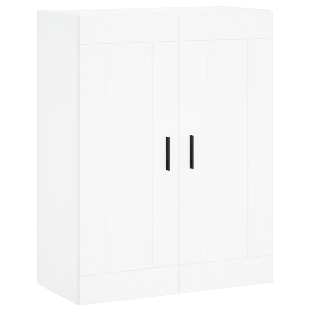 Veggmontert Skap Hvit 69,5X34X90 Cm Konstruert Tre