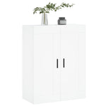 Veggmontert Skap Hvit 69,5X34X90 Cm Konstruert Tre