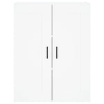Veggmontert Skap Hvit 69,5X34X90 Cm Konstruert Tre