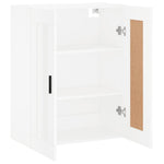 Veggmontert Skap Hvit 69,5X34X90 Cm Konstruert Tre
