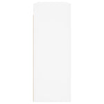 Veggmontert Skap Hvit 69,5X34X90 Cm Konstruert Tre