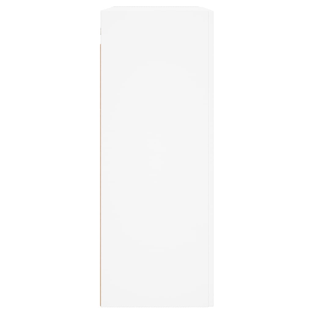 Veggmontert Skap Hvit 69,5X34X90 Cm Konstruert Tre