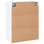 Veggmontert Skap Hvit 69,5X34X90 Cm Konstruert Tre