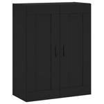 Veggmontert Skap Svart 69,5X34X90 Cm Konstruert Tre