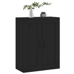 Veggmontert Skap Svart 69,5X34X90 Cm Konstruert Tre