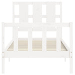 Sengeramme Uten Madrass Hvit 90X190 Cm Heltre Furu