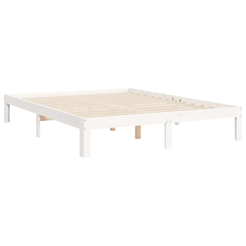 Sengeramme Uten Madrass Hvit 140X200 Cm Heltre Furu