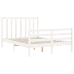 Sengeramme Uten Madrass Hvit 140X190 Cm Heltre Furu
