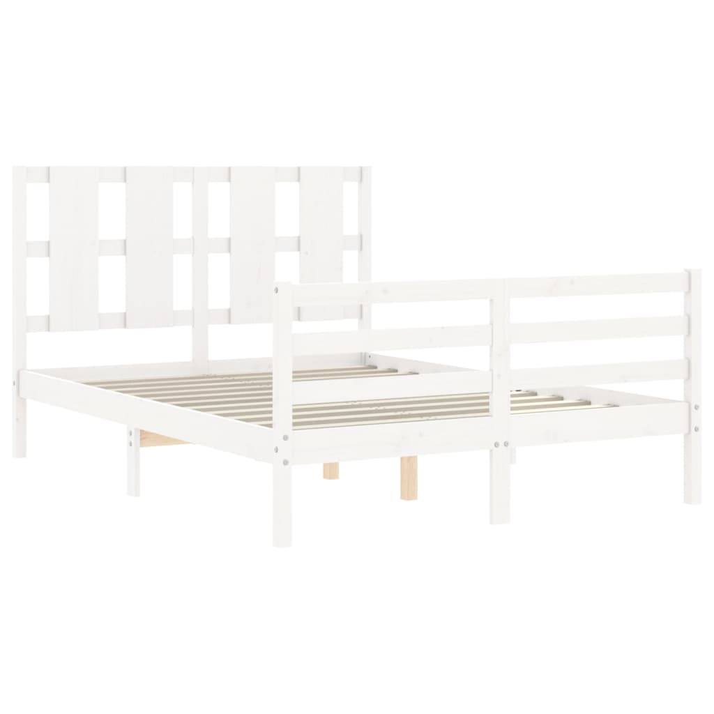 Sengeramme Med Hodegavl Hvit 140X190 Cm Heltre