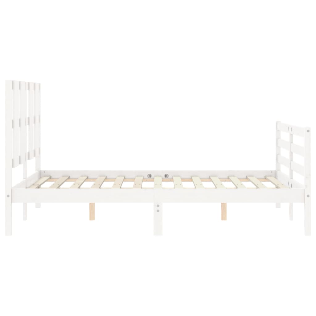 Sengeramme Med Hodegavl Hvit 140X190 Cm Heltre