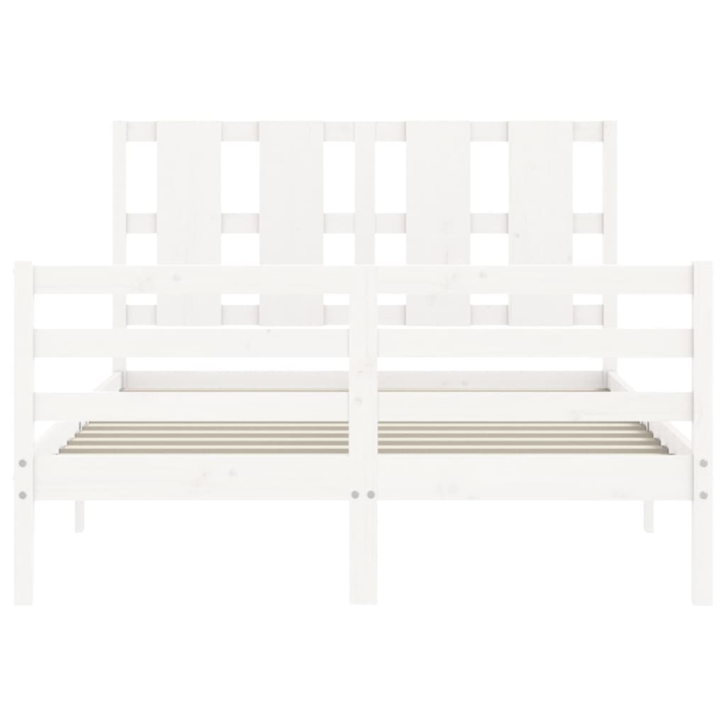 Sengeramme Med Hodegavl Hvit 140X190 Cm Heltre
