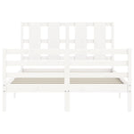 Sengeramme Med Hodegavl Hvit 140X190 Cm Heltre