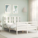 Sengeramme Med Hodegavl Hvit 140X190 Cm Heltre