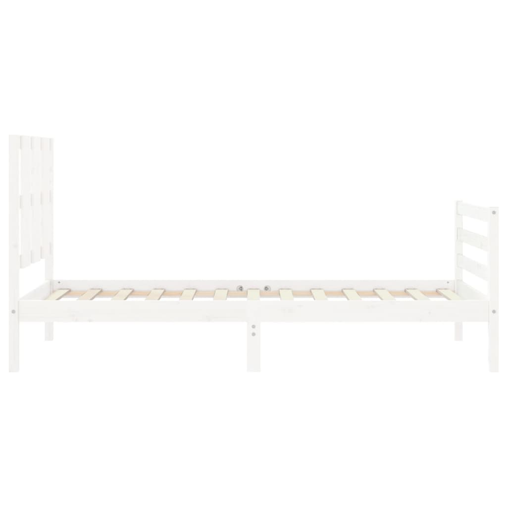 Sengeramme Med Hodegavl Hvit 90X200 Cm Heltre