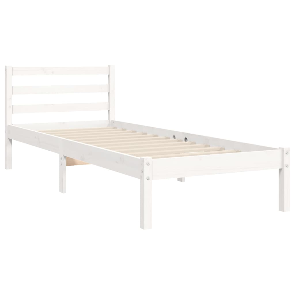 Sengeramme Med Hodegavl Hvit 90X200 Cm Heltre