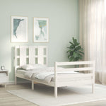 Sengeramme Med Hodegavl Hvit 90X200 Cm Heltre