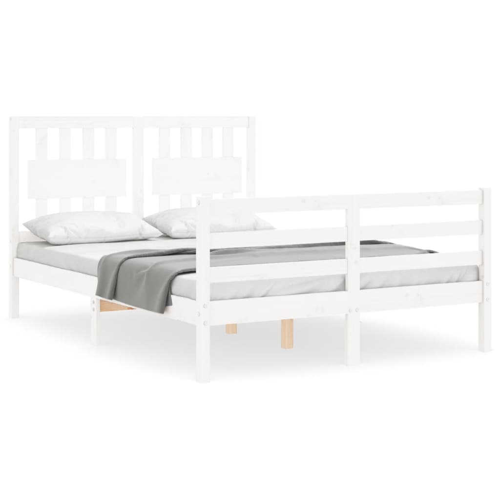 Sengeramme Med Hodegavl Hvit 140X190 Cm Heltre