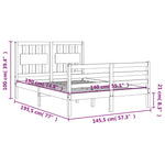 Sengeramme Med Hodegavl Hvit 140X190 Cm Heltre