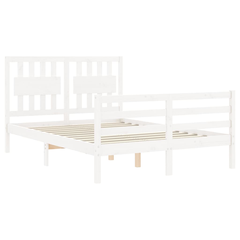 Sengeramme Med Hodegavl Hvit 140X190 Cm Heltre