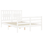 Sengeramme Med Hodegavl Hvit 140X190 Cm Heltre