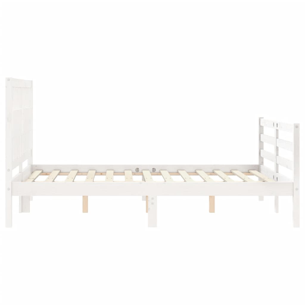 Sengeramme Med Hodegavl Hvit 140X190 Cm Heltre