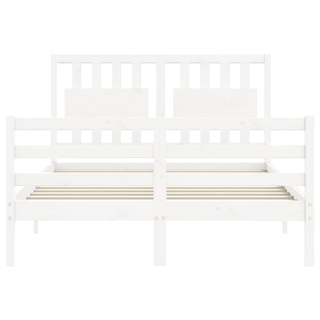 Sengeramme Med Hodegavl Hvit 140X190 Cm Heltre
