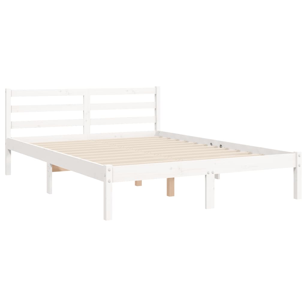 Sengeramme Med Hodegavl Hvit 140X190 Cm Heltre