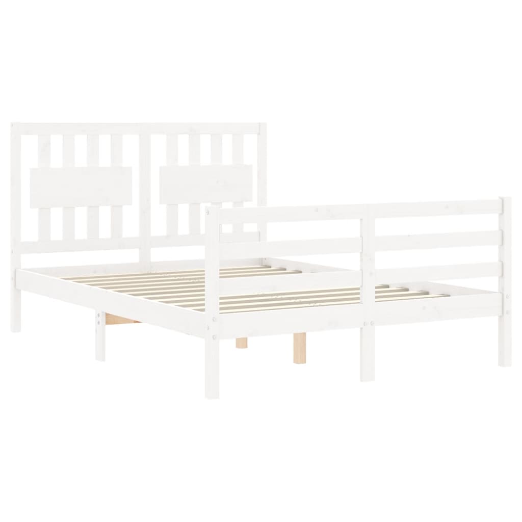 Sengeramme Med Hodegavl Hvit 140X200 Cm Heltre