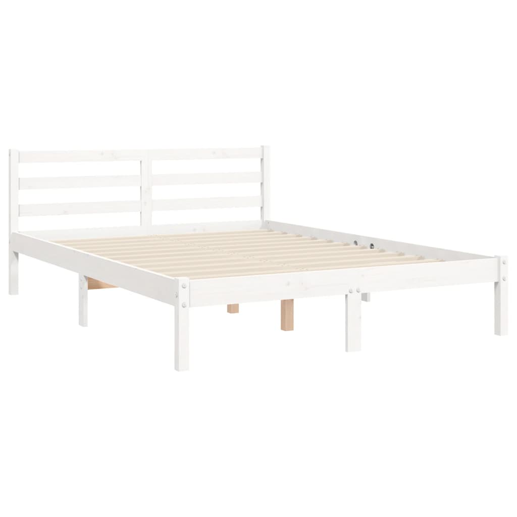 Sengeramme Med Hodegavl Hvit 140X200 Cm Heltre