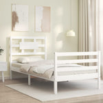 Sengeramme Med Hodegavl Hvit 90X200 Cm Heltre