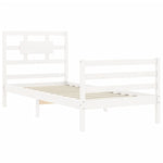 Sengeramme Med Hodegavl Hvit 90X200 Cm Heltre