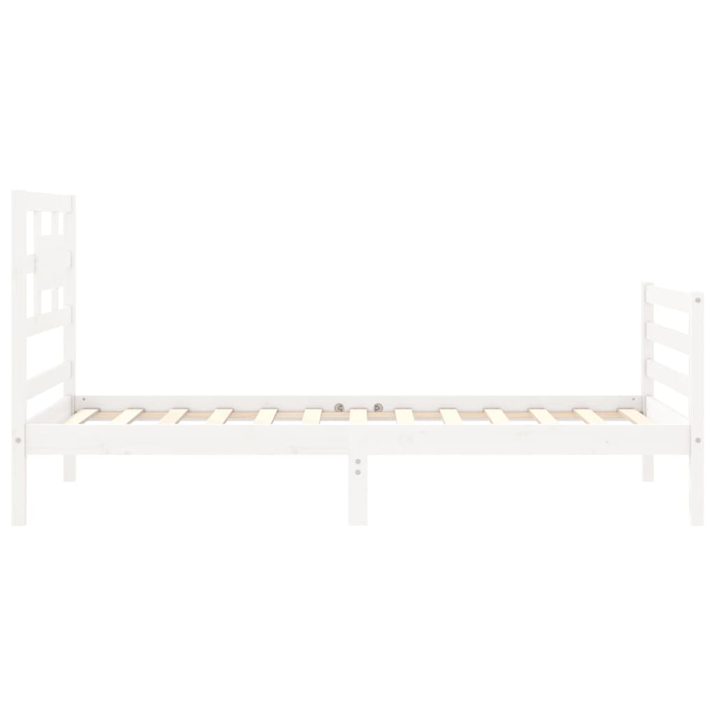 Sengeramme Med Hodegavl Hvit 90X200 Cm Heltre