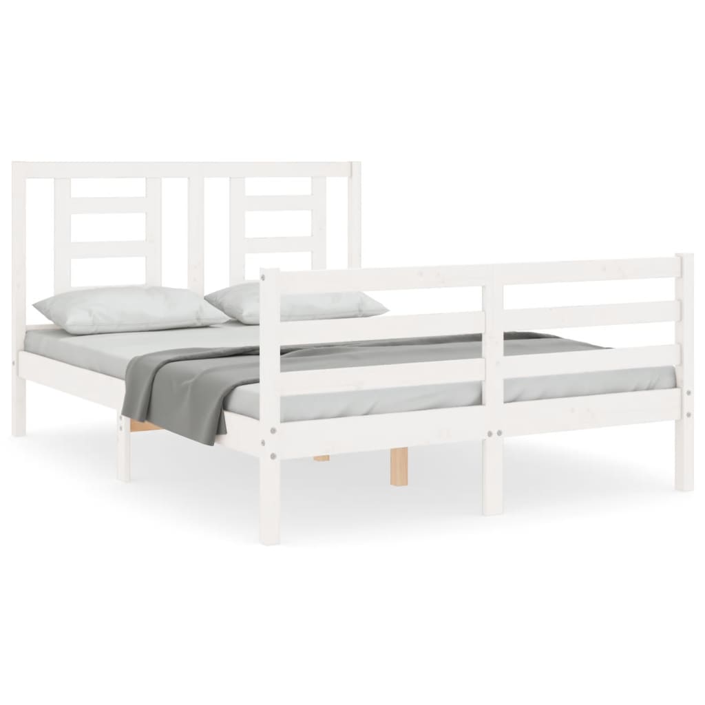 Sengeramme Med Hodegavl Hvit 140X190 Cm Heltre