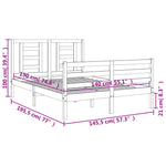 Sengeramme Med Hodegavl Hvit 140X190 Cm Heltre
