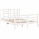 Sengeramme Med Hodegavl Hvit 140X190 Cm Heltre