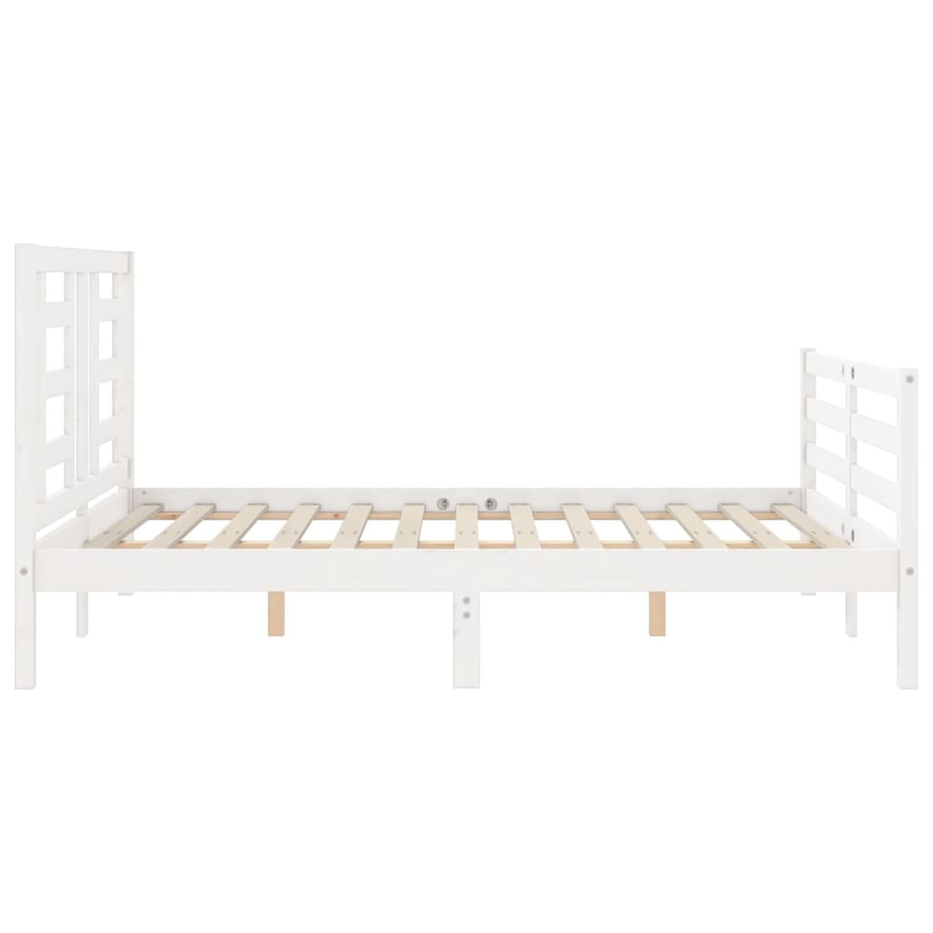 Sengeramme Med Hodegavl Hvit 140X190 Cm Heltre