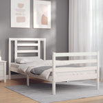 Sengeramme Med Hodegavl Hvit 90X200 Cm Heltre
