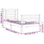 Sengeramme Med Hodegavl Hvit 90X200 Cm Heltre