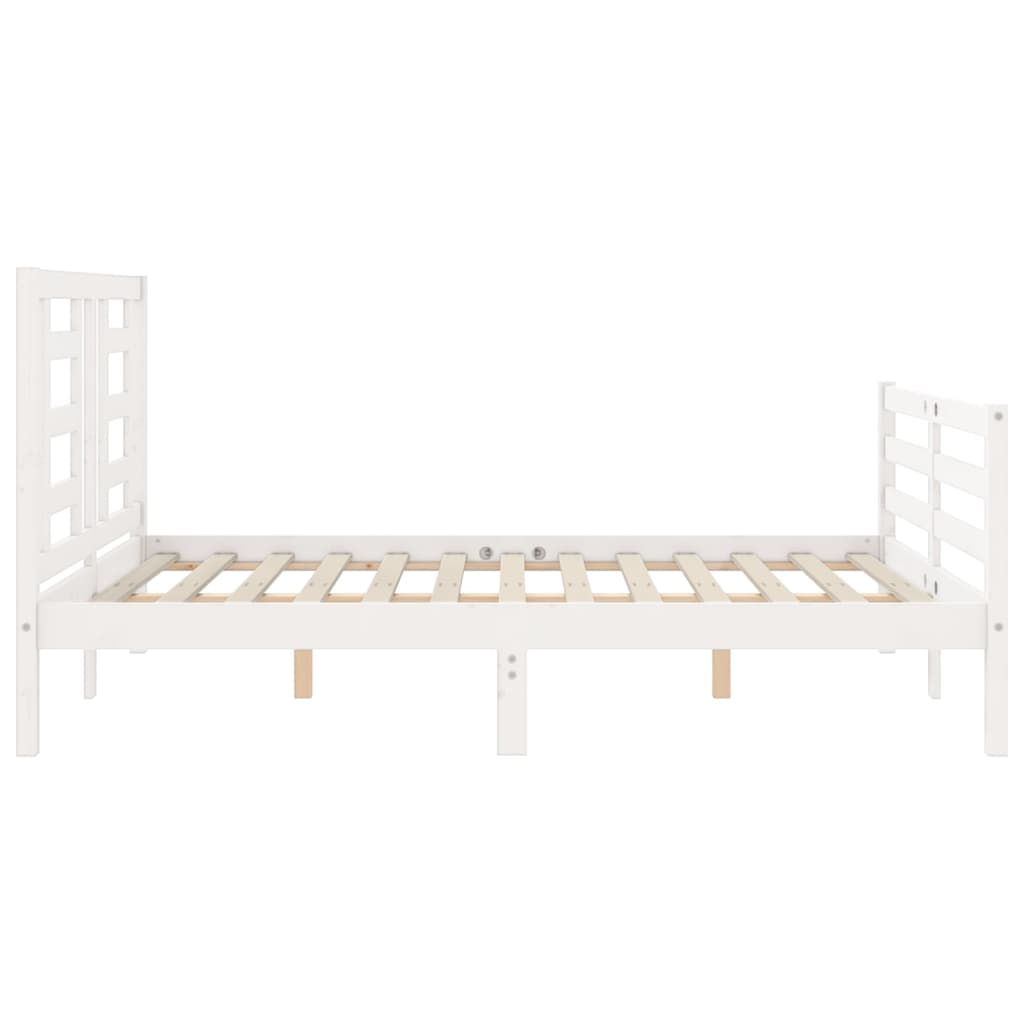 Sengeramme Med Hodegavl Hvit 140X200 Cm Heltre