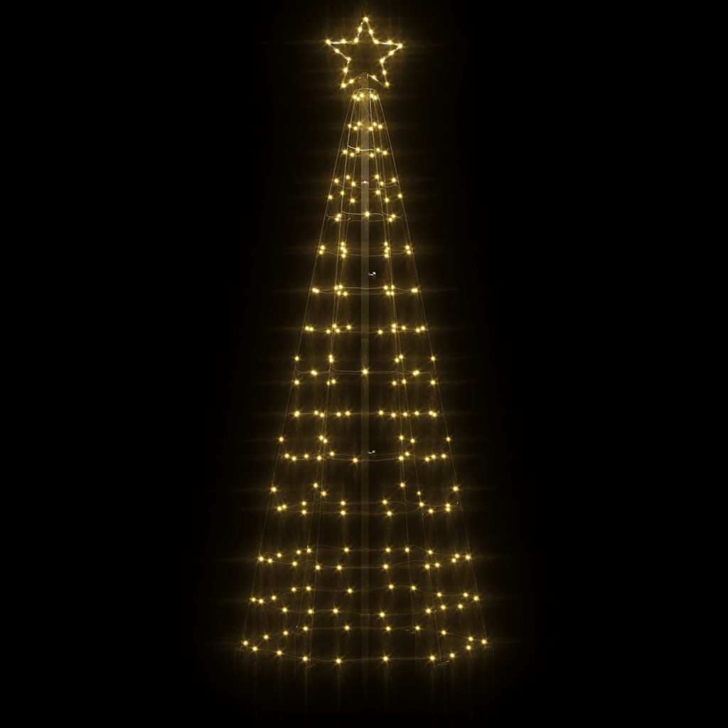 Led Juletre Med Spikes 220 Leds Varm Hvit 180 Cm