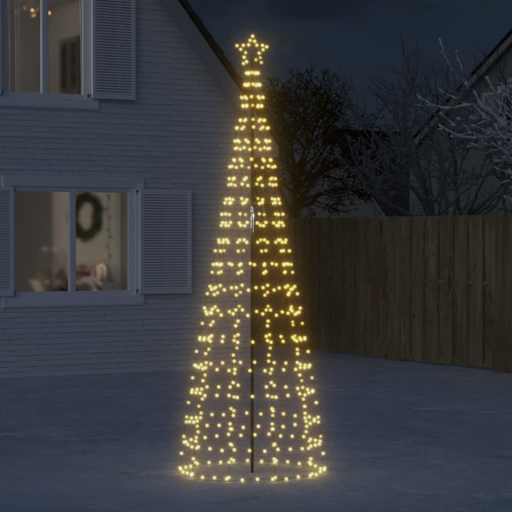 Led Juletre Med Spikes 570 Leds Varm Hvit 300 Cm